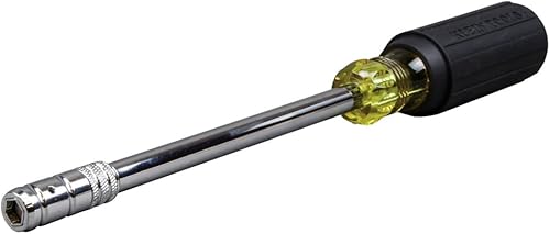 Miniatura 3 de Klein Tools 65129 - Destornillador de tuerca 2 en 1, accionamiento deslizante de cabeza hexagonal, 6 pulgadas