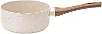 Mimo Style, Panela Papeiro em Aço Inox Antiaderente e Cabo Soft-Touch Style Cook Mármol, 16 cm - Baunilha