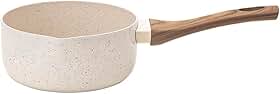 Mimo Style, Panela Papeiro em Aço Inox Antiaderente e Cabo Soft-Touch Style Cook Mármol, 16 cm - Baunilha