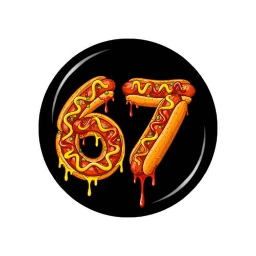 6 7 Meme Matchings Hot Dogs 67 Pajamass Six Seven Boys Button Badge Decor Fashion Unisex for Backpacks