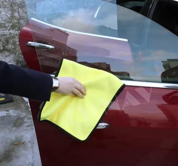 Lizpofly Car Cleaning Microfiber Towel Yellow