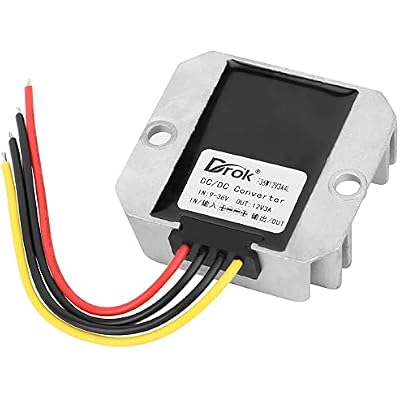 DROK Boost Buck Converter 9V-36V to 12V 3A 36W Aluminium Shell Waterproof Auto Step Up Down Voltage Regulator 12V Volt Transformer for Car Audio Solar Power System LCD Television LED Display Screen
