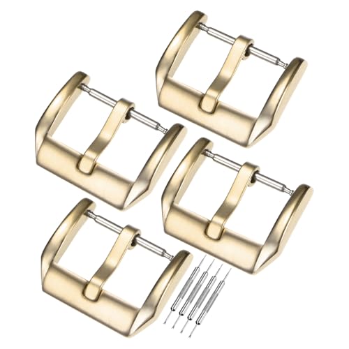 Fermoir montre 16 mm acier doré M METERXITY pour rester élégant au sport et au bureau