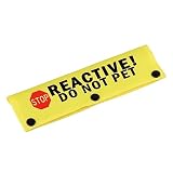Picture of Funny Dog Leash Sleeve Reactive Do Not Pet Dog Leash Wrap Sleeve Pet Birthday Gift (Reactive Do Not Pet-YE Sleeve)