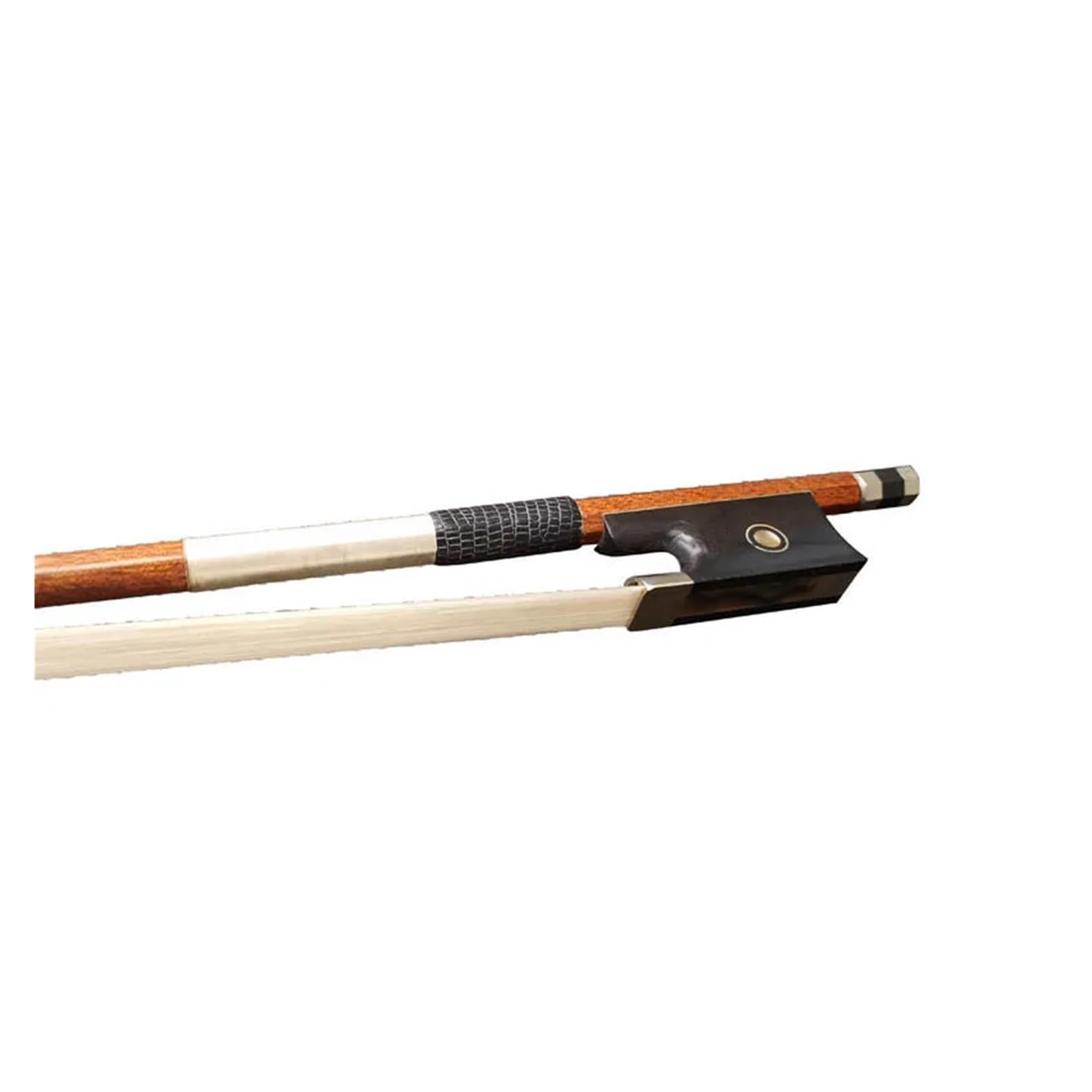 Pelle di legno Fibra di carbonio 4/4 Arco di violino Crine di cavallo bianco Rana di ebano Accessori for parti di violino 3/4 1/2 1/4(1 2 one pc)