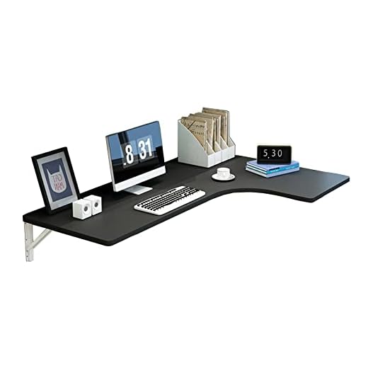 Wall Mounted L Shaped Folding Desk for Small Spaces Drop Leaf Dining Table for Home Office Corner Wooden Desk (Size: 80X60X35cm/31.4X23.6X13.7in Color: Black)