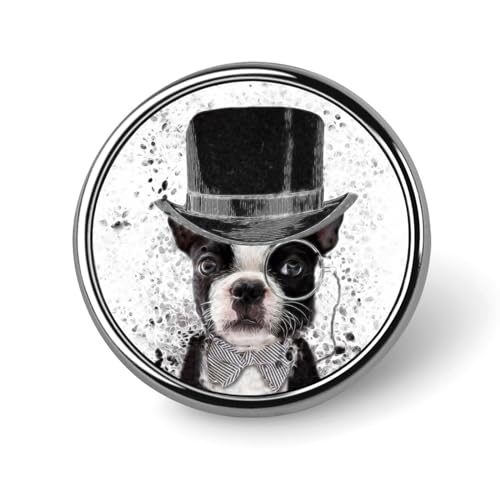 ピン 徽章 ブルドッグ 犬柄 胸章 ピンバッチ ラペルピン ネクタイピン ボタンブローチ 缶 アクセサリー 衣類アクセサ バッグ飾り 合金製 円形 軽量 人気 おしゃれ 贈り物 男女兼用