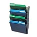 DEFLECTO 73402 DocuPocket Four-Pocket Wall Set, Plastic, Letter, 13 x 4 x 7, Smoke