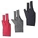 BESSTUUP 3 Pieces Professional Billiard Left Hand Three Finger Open Fingertip Glove, Elastic Material for Comfort and Accuracy