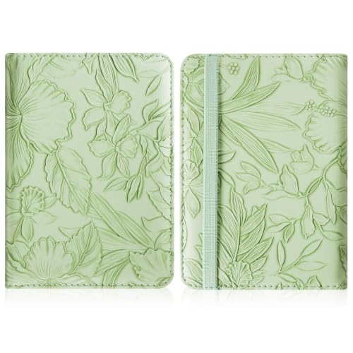 Image of HoYiXi Universal Case for 6.8 Inch 7 Inch Kindle eReaders Compatible with Paperwhite /Kobo /BOOX T68 /iReader Ocean,6.8-7 inch eReaders Protective Case Cover Elastic Rope,Green Leaves