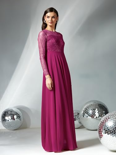 Image of Miss Chase Women's Long Sleeve Sequin Maxi Dress