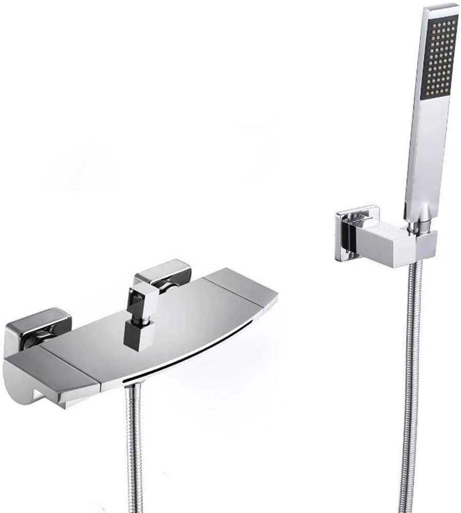 Mélangeur de douche en laiton massif chromé haute résistance pour salle de bain