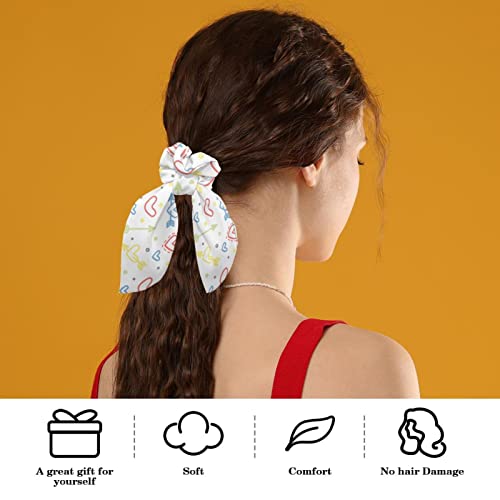 Élastiques à cheveux longs à nœud cœur, l'accessoire parfait pour un cadeau d'anniversaire fille - 2