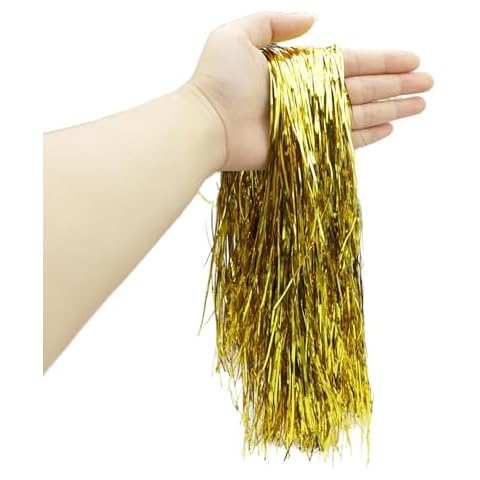 2000 Strands Gold Tinsel for Christmas Decorations Cover