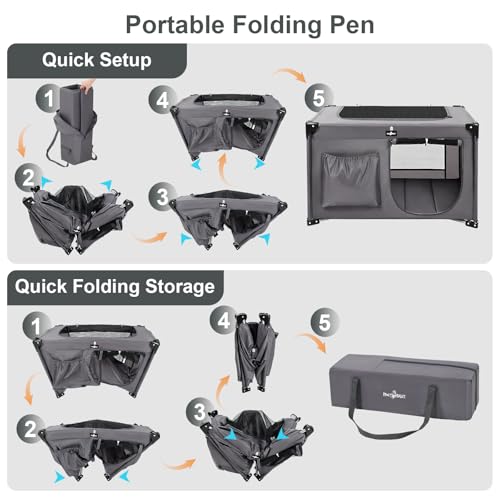 PAW BALLET cercadinho para cães de balé de pata, caixa para cães em tecido oxford, caixa para cães p