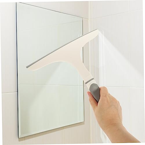Image of CHILDWEET Multi-Functional Shower Squeegee for Window and Glass Cleaning Plastic Tool for Mirrors Walls Windows Short Rod Design for Efficient Stain Removal
