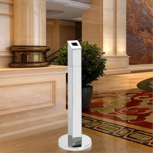 Cendrier de sol réglable en hauteur et sur pied chromé pour terrasse et intérieur