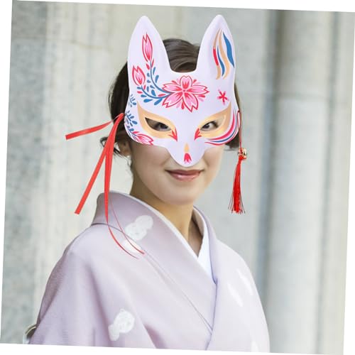 Masque de renard demi-visage pour éviter la chaleur en cosplay festif
