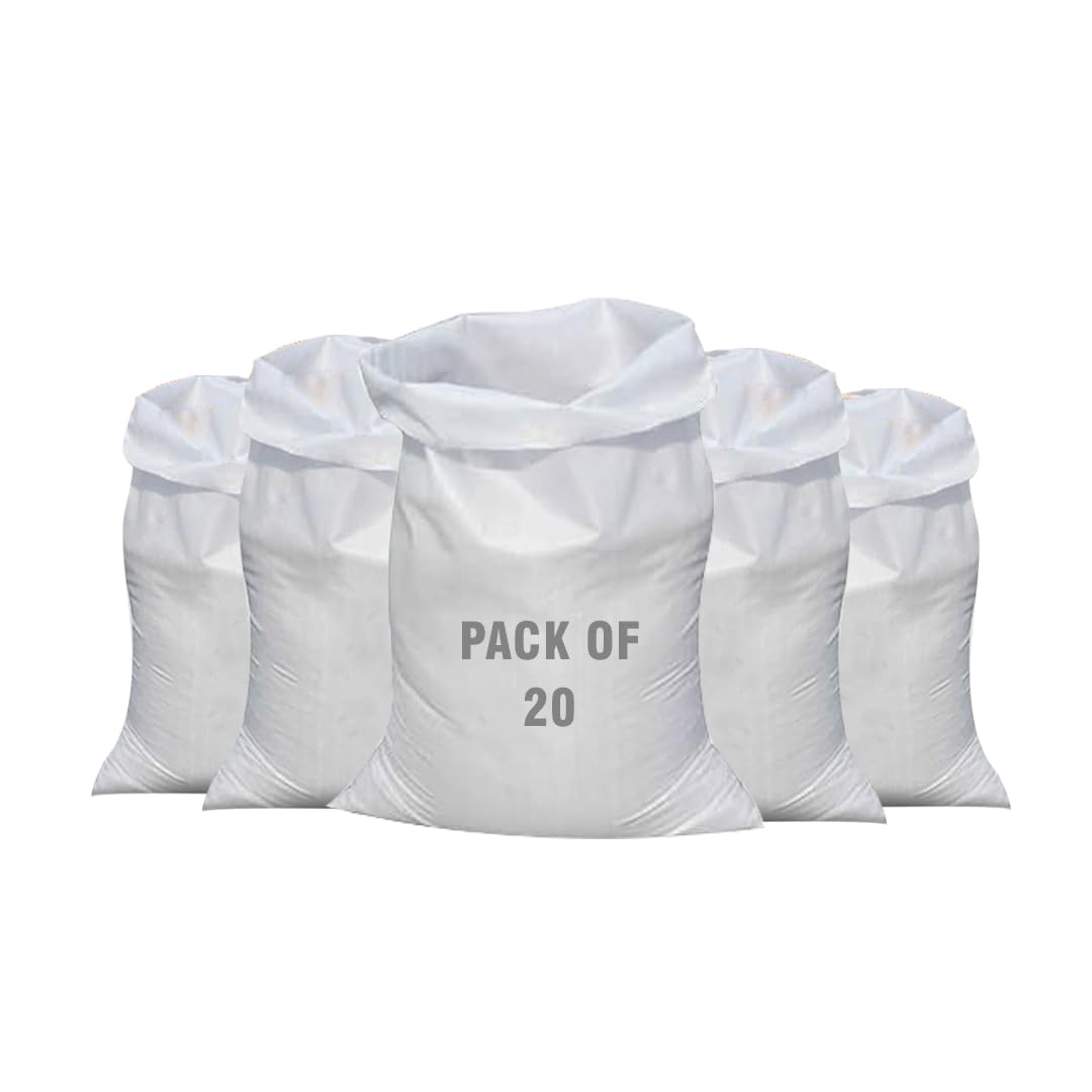 20 Heavy duty Garden Waste bags Woven Sacks Polypropylene PP Strong Rubble Sacks builder bag Woven Bags Rubble bag 50x75cm
