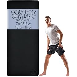 Extra Large Yoga Mat XL, Wide and Long, Extra Thick Non Slip Exercise Mat | For tall men and women, lightweight and easy to carry, full-body workout room, secure grip, comfortable floor cushioning