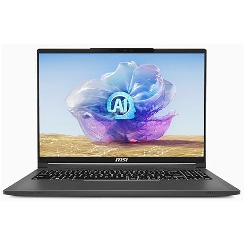 MSI Creator 16 AI Studio Laptop: Intel Ultra 9-185H, 16" UHD+ MiniLED Display, NVIDIA RTX 4080, 64GB DDR5, 1TB NVMe SSD, MicroSD Card Reader, Win 11 Pro: Lunar Gray A1VIG-072US Cover
