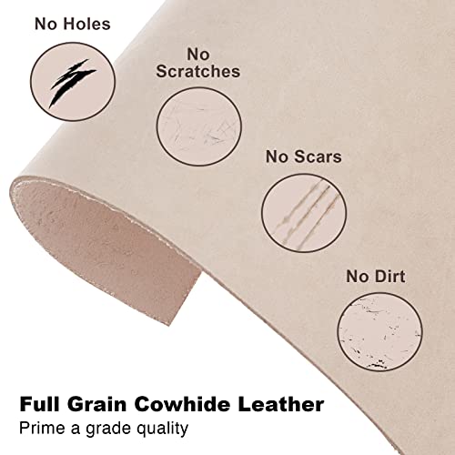 Jinruikj A Grade Tooling Leather Square 1.8-2.0Mm Thick, Vegetable Tanned Leather Pieces Precut 8"X12", Full Grain Veg Tan Leather Sheets For For Tooling, Carving, Dyeing And Embossing #TOP3