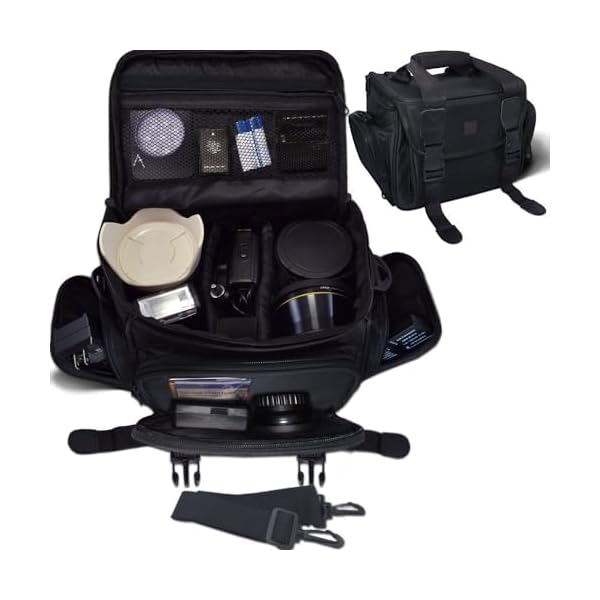Extra-Large-Camera-Bag-Fully-Padded-Gadget-Case-with-Dual-Buckles-for-SonyNikon-Canon-Olympus-Pentax-Panasonic-Samsung-Many-More-SLR-Cameras-Camcorders eCostConnection Extra Large Camera Bag Fully Padded Gadget Case with Dual Buckles for Sony,Nikon, Canon, Olympus, Pentax, Panasonic, Samsung & Many More SLR Cameras & Camcorders