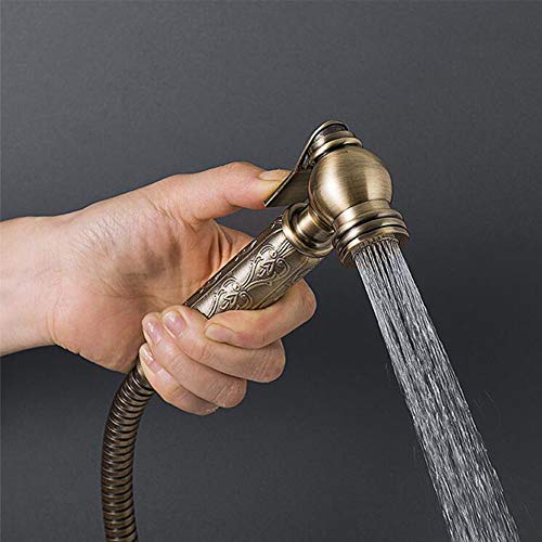 Robinet de bidet en laiton bronze antique avec douchette WC à main - 8