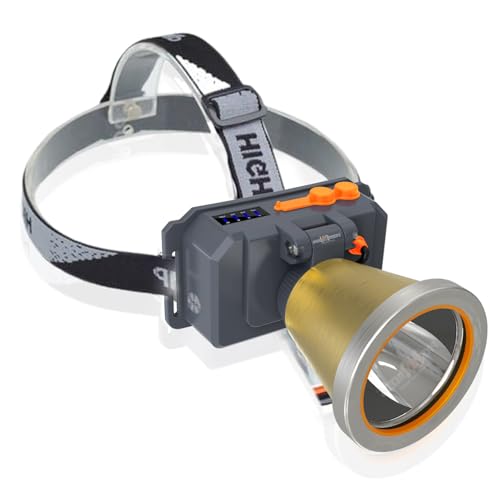 Image of Pick Ur Needs 150 Watt Laser Rechargeable Head Lamp 3 LED Mode Aluminum Body 2000mAh Battery Head Torch /Headlamp for Camping (Gold)
