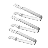 ARFUKA 3 Stück Teezange Edelstahl Teebeutelzange Teebeutelpresse Teebeutelquetscher zum Greifen von Teebeutel Zucker Eiswürfel