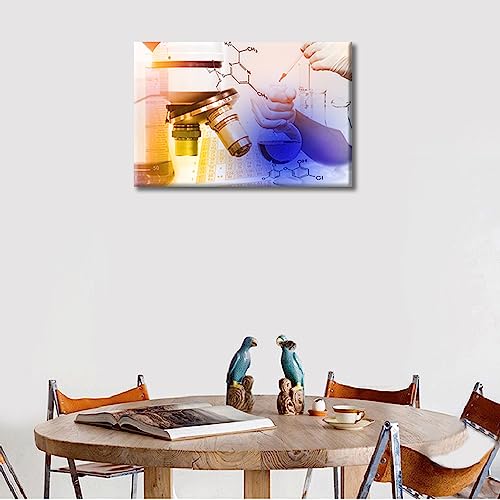 Image of TUMOVO Canvas Wall Art Medical Examination Poster Canvas Paintings Wall Art 1 Panel Medical Wall Decor for Living Room, Bedroom, Bathroom, Office. Framed Ready to Hang (12 inch Wx18 H)