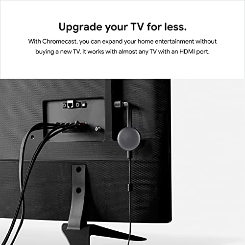 Google Chromecast – Dispositivo de streaming com cabo HDMI – Transmita shows, músicas, fotos e espor