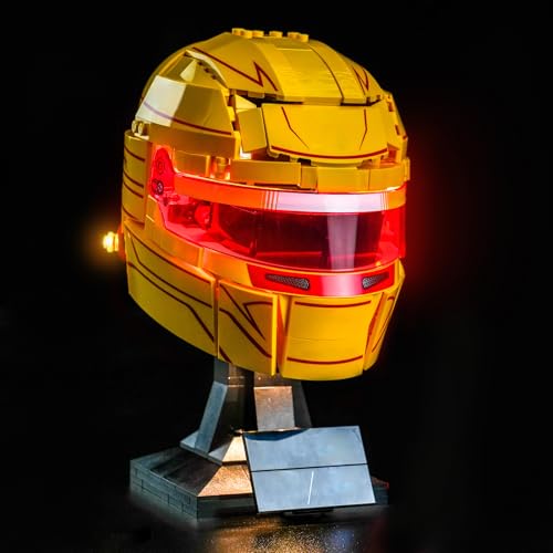 Image of LocoLee Light kit Compatible with Lego 43022 Scuderia Ferrari HP Lewis Hamilton Helmet- No Actual Model Only Lights, LED Lighting for LEGO Editions Display Collectors (Standard Version)