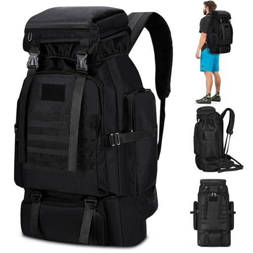 LYtech 80L Wanderrucksack Herren Damen Reiserucksack Große Trekkingrucksack Outdoor Camping Rucksäcke Wasserdicht Wanderrucksack Backpacker Rucksack Geschenke Für Wandern Bergsteigen Camping Reisen