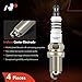 A-Premium Iridium & Platinum Spark Plugs Compatible with Chevrolet Spark 2013-2015 1.2L & Fiat 500 2012-2017 1.4L, Pack of 4