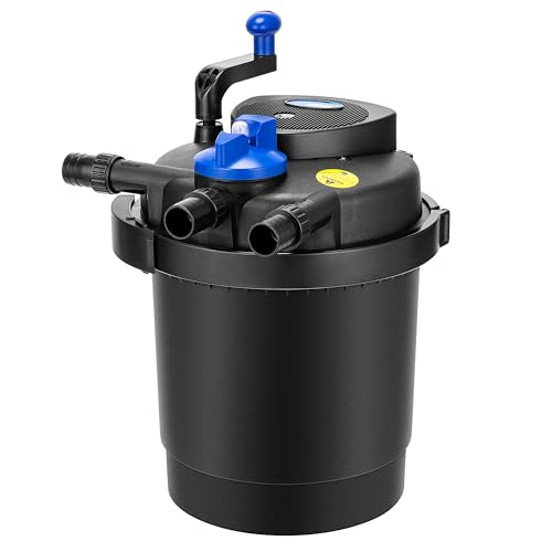 VIVOHOME Pressurized Biological Pond Filter, 1840GPH Suitable for Koi Ponds up to 1000 Gallons or Ornamental Ponds up to 2100 Gallons