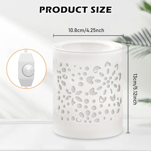 Miniatura 2 de Bordeag Calentador De Cera - Lámpara Aromática De Cerámica, Lámpara De Fragancia Eléctrica, Lámpara Aromática Para Cera Aromática, Lámpara De Aroma De Cerámica, Aroma De Habitación Con Vela De Té,