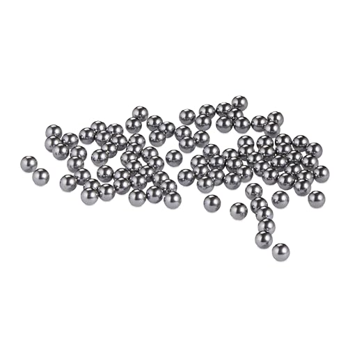 Relaxdays Set di 500 sfere in acciaio, diametro 7 mm, sfere metalliche per centrifuga, acciaio non temprato, munizioni di centrifuga, argento