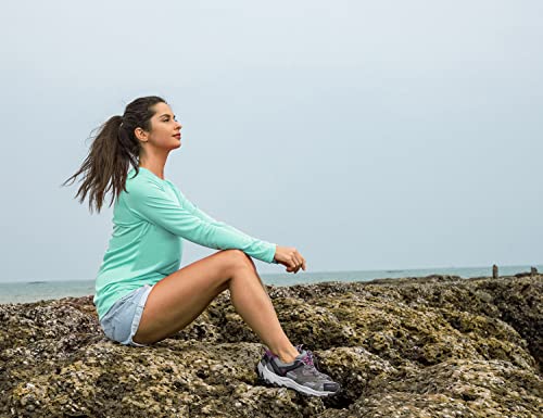Baleaf Women's Long Sleeve Fishing Shirts Upf 50+ Sun Protection Spf Quick Dry Lightweight T-Shirt Outdoor Hiking Runing Light Green Size L #TOP6