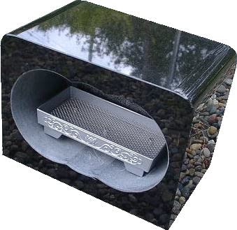 Amazon｜【お墓・香炉】 黒御影石香炉・香皿付。古い香炉を手軽に交換  