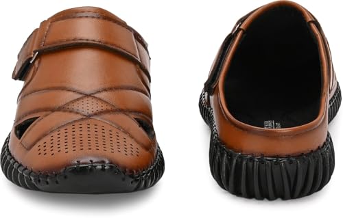 Image of KASTAVA KS 102X Comfortable Premium Synthetic Casual Sandals | Adjust Velcro Closure | Lightweight Everyday Wear Sandals for Men