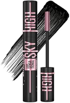 Maybelline Lash Sensational Sky High Easy Wash Mascara, Cosmic Black | Lengthening & Volumizing Mascara, 6ml
