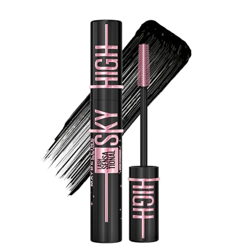 Maybelline Lash Sensational Sky High Easy Wash Mascara, Cosmic Black | Lengthening & Volumizing Mascara, 6ml