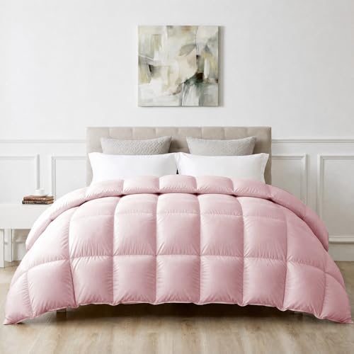 puredown Goose Feather Down Fiber Comforter Queen Cream 98'x98'