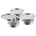 CRAFTONE Stainless Steel Hammered Tope Set with Lid, Cookware Set of 3 Pcs Gas Stove & Induction Friendly multi purpose Container Pot Set (33 Oz, 47 Oz and 60 Oz)
