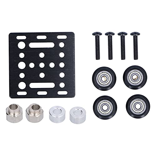 Haofy Plaque de Portique en Aluminium de qualité Supérieure avec Poulie Stable pour Fente en V, Accessoire D'imprimante 3D Facile à Installer, Noir, 1 Plaque de...