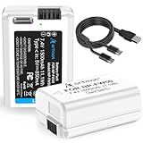 Artman NP-FW50 2-in-1 USB-C Direct Charging Battery, 2-Pack 1500mAh NP FW50 Replacement Batteries for Sony ZV-E10, NEX 3/5/7, A7, A7II, A7SII/R/RII, A6000, A6300, A6400, A6500, A5100, RX10 II Cameras