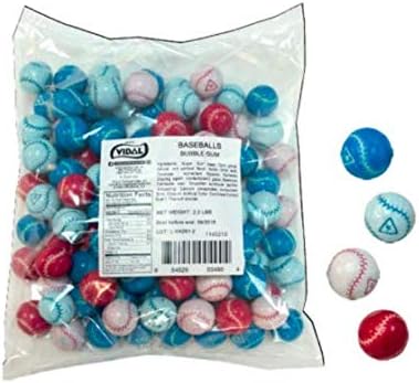 Super Sports Balls Bubble Gum 2 Pound Bag (BASEBALLS)
