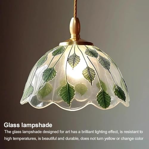 Suspension en verre rétro en verre soufflé d'artisanat