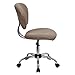 Flash Furniture Beverly Mid-Back Coffee Brown Mesh Padded Swivel Task Office Chair with Chrome Base